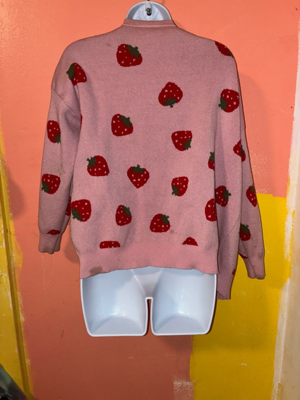Pink Strawberry Knit Cardigan - Picture 4 of 6